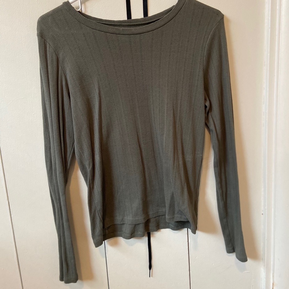 Thin Sweater Knit Long Sleeve Blouse